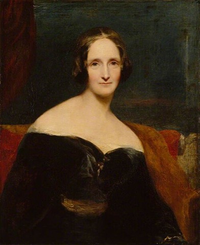 Mary Shelley, gemalt von Richard Rothwell, ausgestellt 1840 — National Portrait Gallery, London