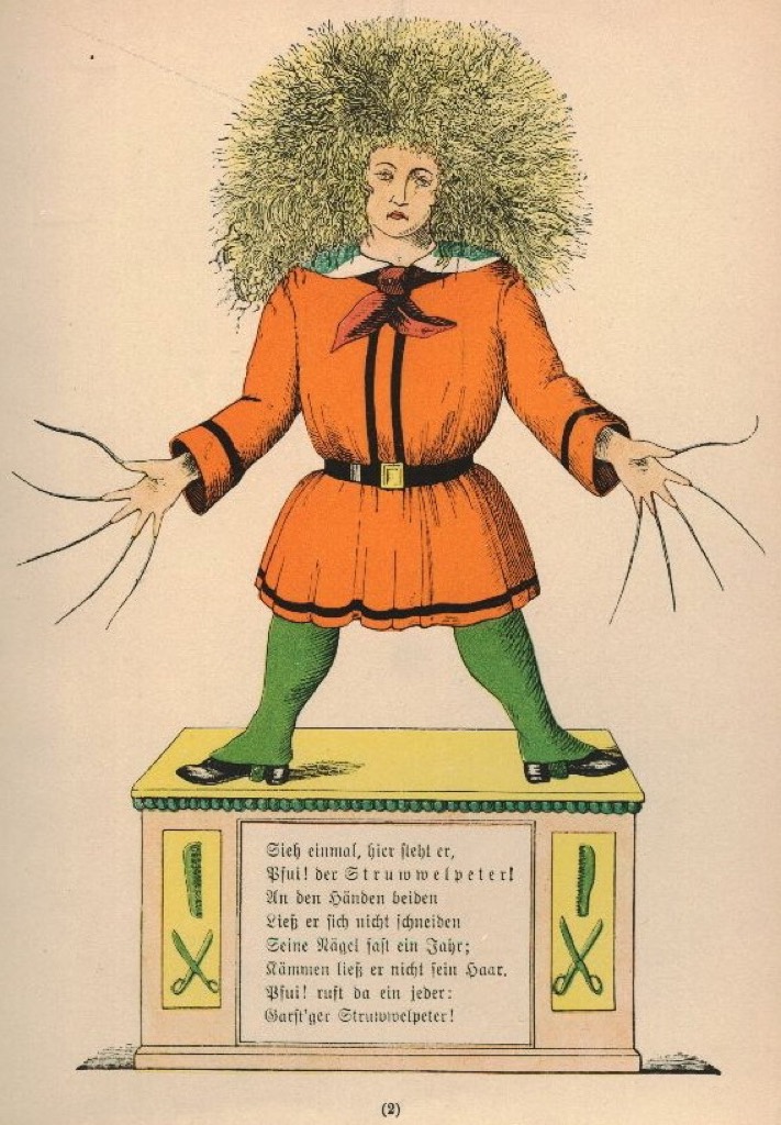 Der Struwwelpeter in Hoffmanns Neuzeichnung von 1858 — hier aus der 400. Auflage, 1917
