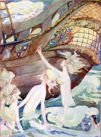 Die Schwestern tauchen am Schiff auf — Anne Anderson