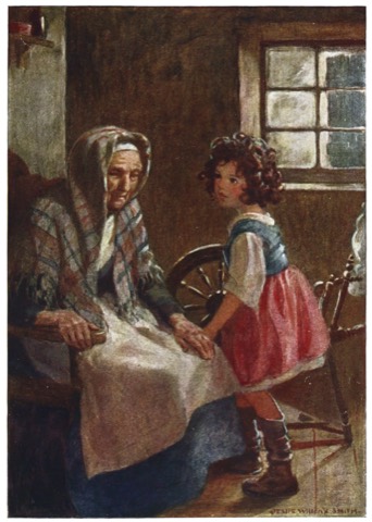 Heidi bei der blinden Grossmutter des Geissenpeters — Jessie Willcox Smith, 1922