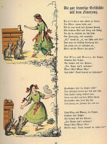 Paulinchen und das Feuerzeug, eine der später hinzugekommenen Geschichten — Ausgabe 1917