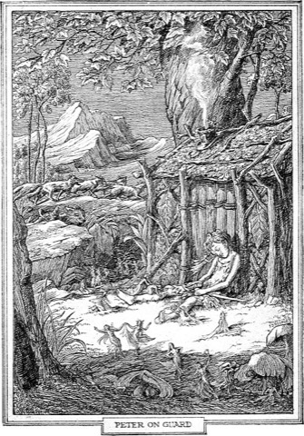 „Peter on guard“ — F. D. Bedford zu „Peter and Wendy“, 1911