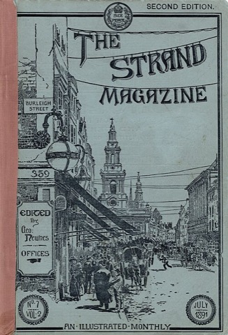 Das Strand Magazine vom Juli 1891 — darin „A Scandal in Bohemia“, die erste Erzählung