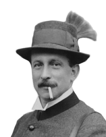 Salten mit Hut und Gamsbart, um 1910