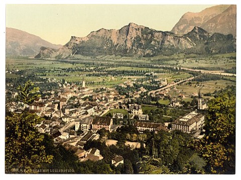 Bad Ragaz, wo Dete als Zimmermädchen arbeitet und Klara zur Kur ist — Photochrom, zwischen 1890 und 1900