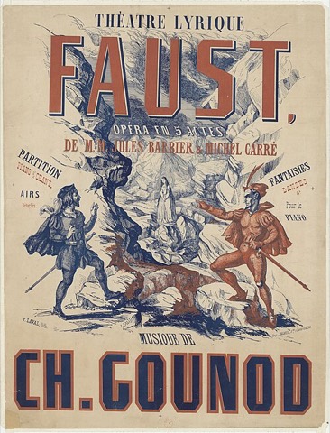 Plakat zu Gounods Oper am Théâtre Lyrique, Paris 1859