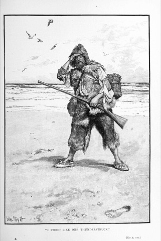 „I stood like one thunderstruck“ — die Fussspur im Sand. Walter Paget, 1891