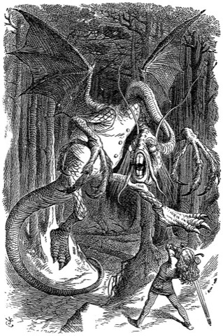 Der Jabberwock — John Tenniel zu „Through the Looking-Glass“, 1871