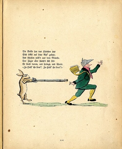 Der Hase dreht den Spiess um: die Geschichte vom wilden Jäger — Erstausgabe 1845