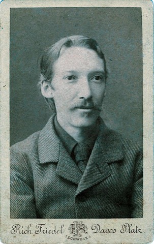 Robert Louis Stevenson in Davos, 1882 — Foto Rich. Friedel, Davos-Platz