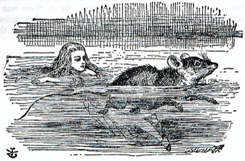Im Tränenteich — John Tenniel, 1865