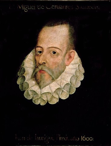 Miguel de Cervantes — das Bildnis wird Juan de Jáuregui zugeschrieben, ob es ihn zeigt, ist umstritten