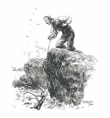 Die Fische haben die Eselshaut gefressen, Pinocchio ist wieder eine Holzpuppe — Carlo Chiostri, 1901