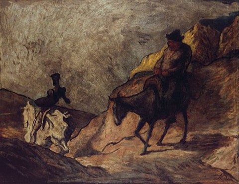 Don Quichotte und Sancho Pansa — Honoré Daumier, 1866 oder 1868