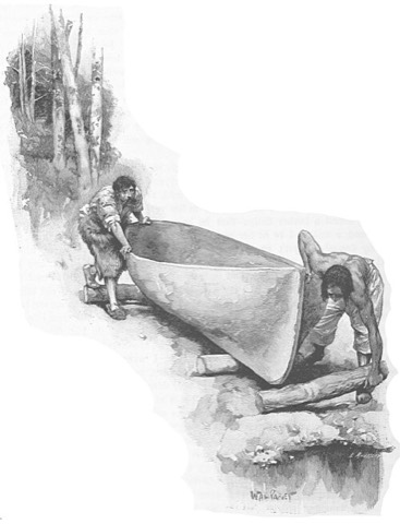 Robinson arbeitet an seinem Boot — Walter Paget, 1891