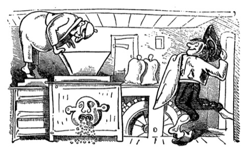 Siebter Streich: in der Mühle