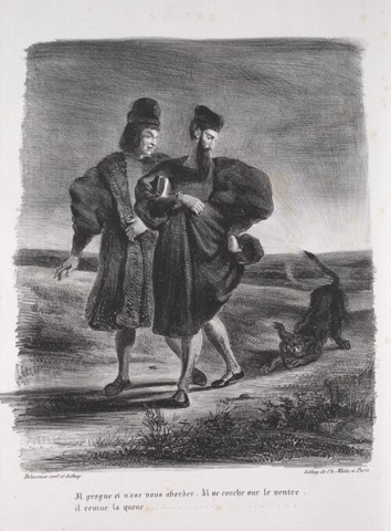 Faust, Mephisto und der Pudel — Eugène Delacroix, 1828